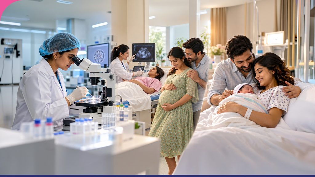Test tube baby procedure for female and male infertility