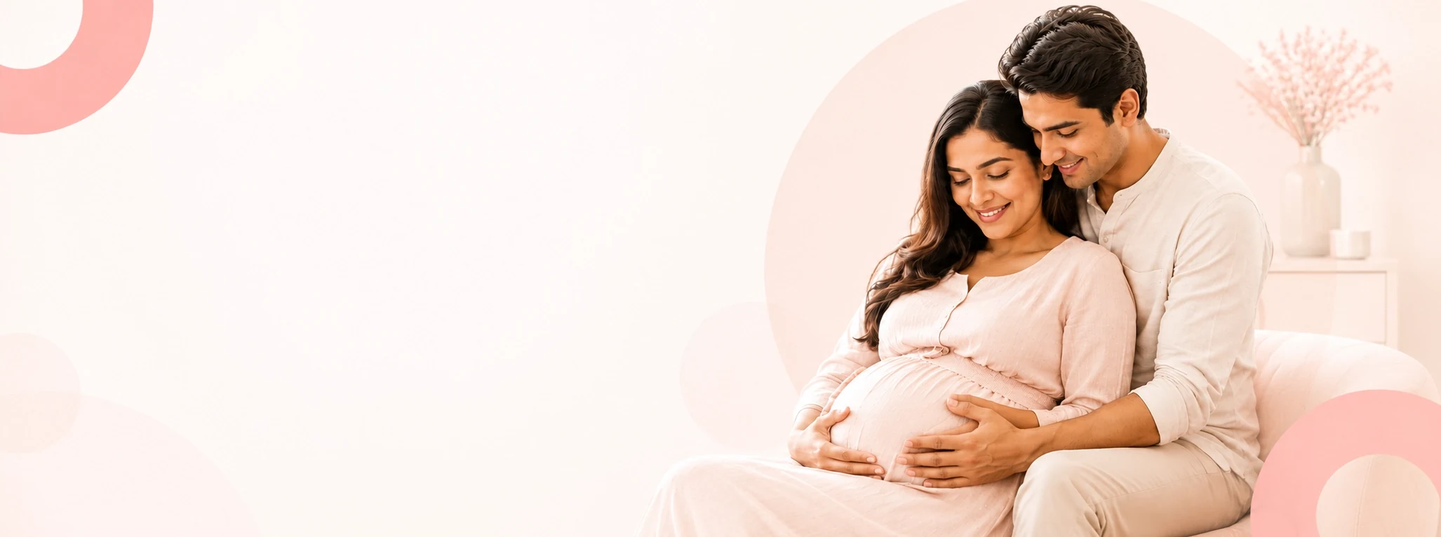 Happy expecting parents at WOMB